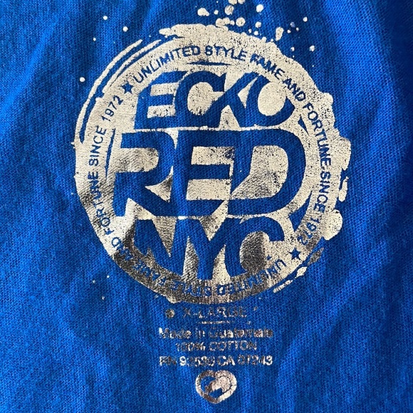 Electric Blue And Metallic Blue Ecko Red NYC Tube Top - Picture 4 of 4